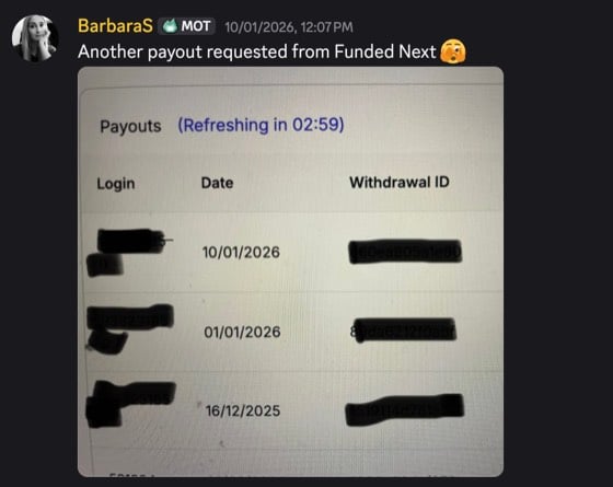 Payout screenshot