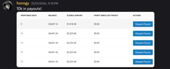 Payout screenshot